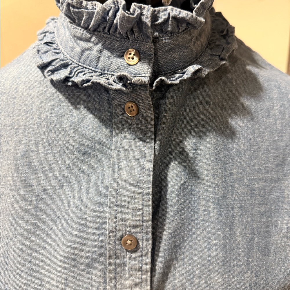 J. Crew Classic Blue Denim Shirt - Picture 2 of 6